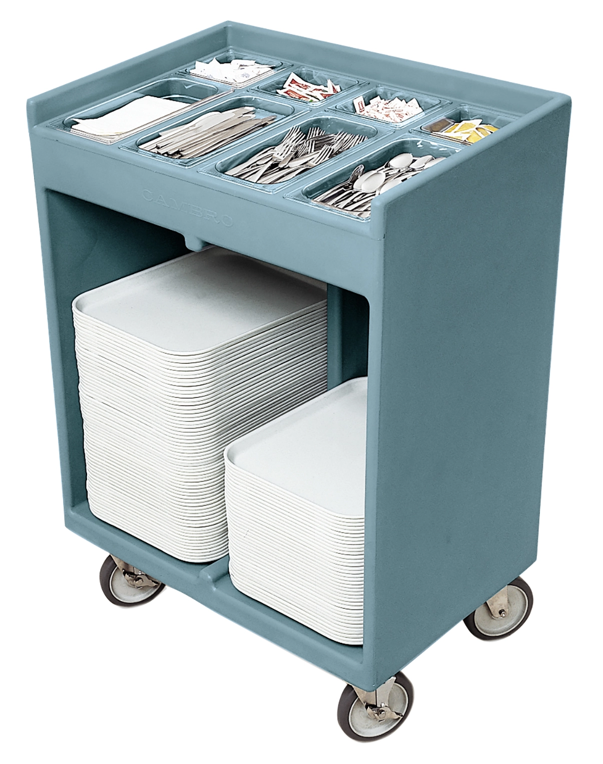 Тележка сервировочная Cambro ТС1418 син.-серый
