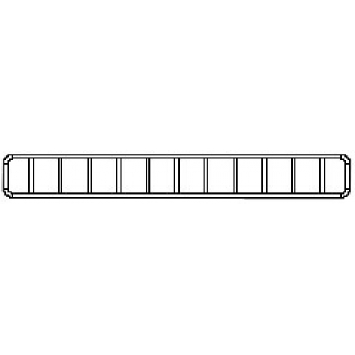Разделитель для полок прямой H=85, G=470 (RAL 9010)