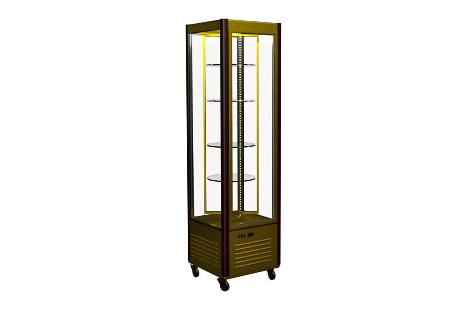Шкаф холодильный Carboma D4 VM 400-2 (brown&gold)