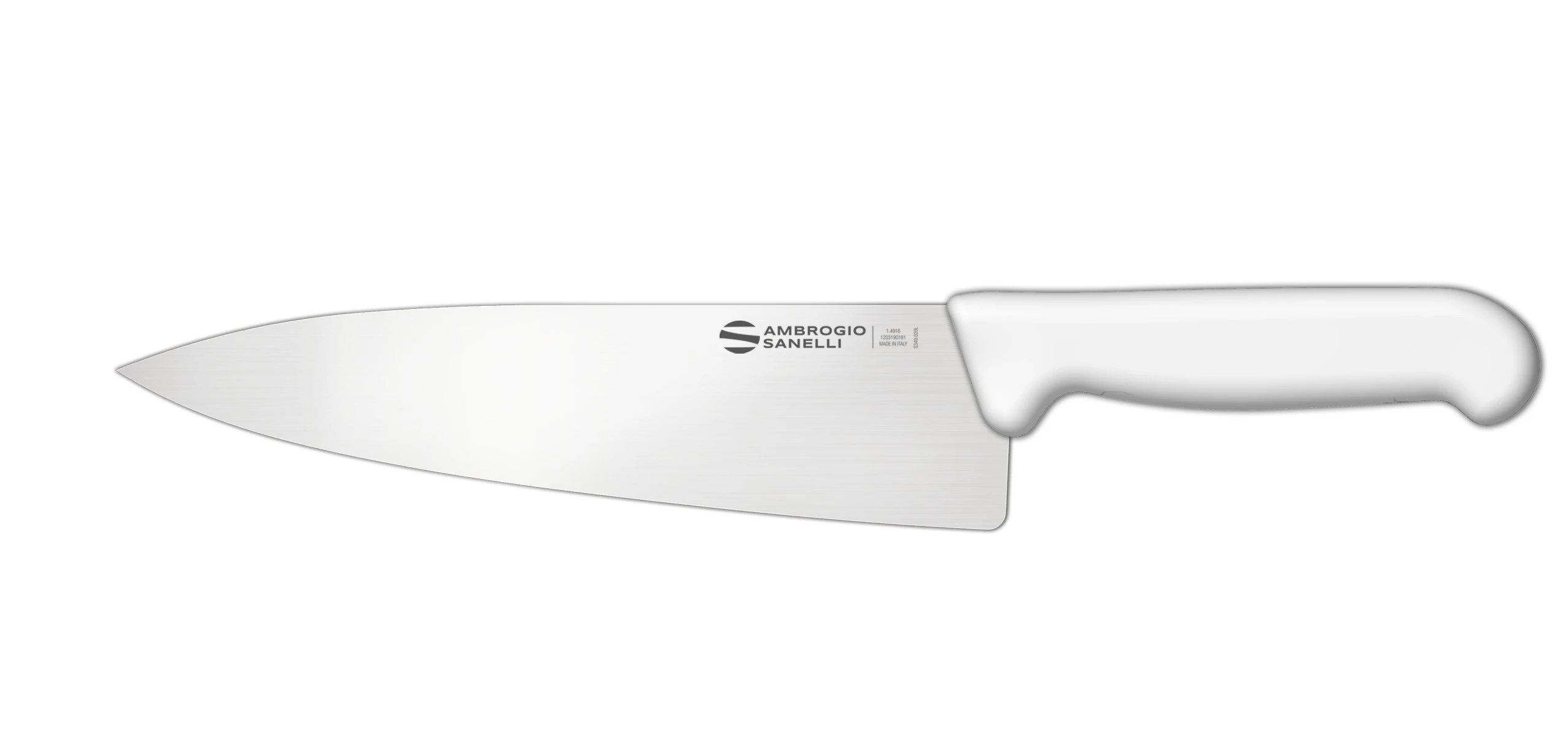 Нож Sanelli Ambrogio серии Supra Colore, SC49020W, кухонный 200 х 48 мм, белый