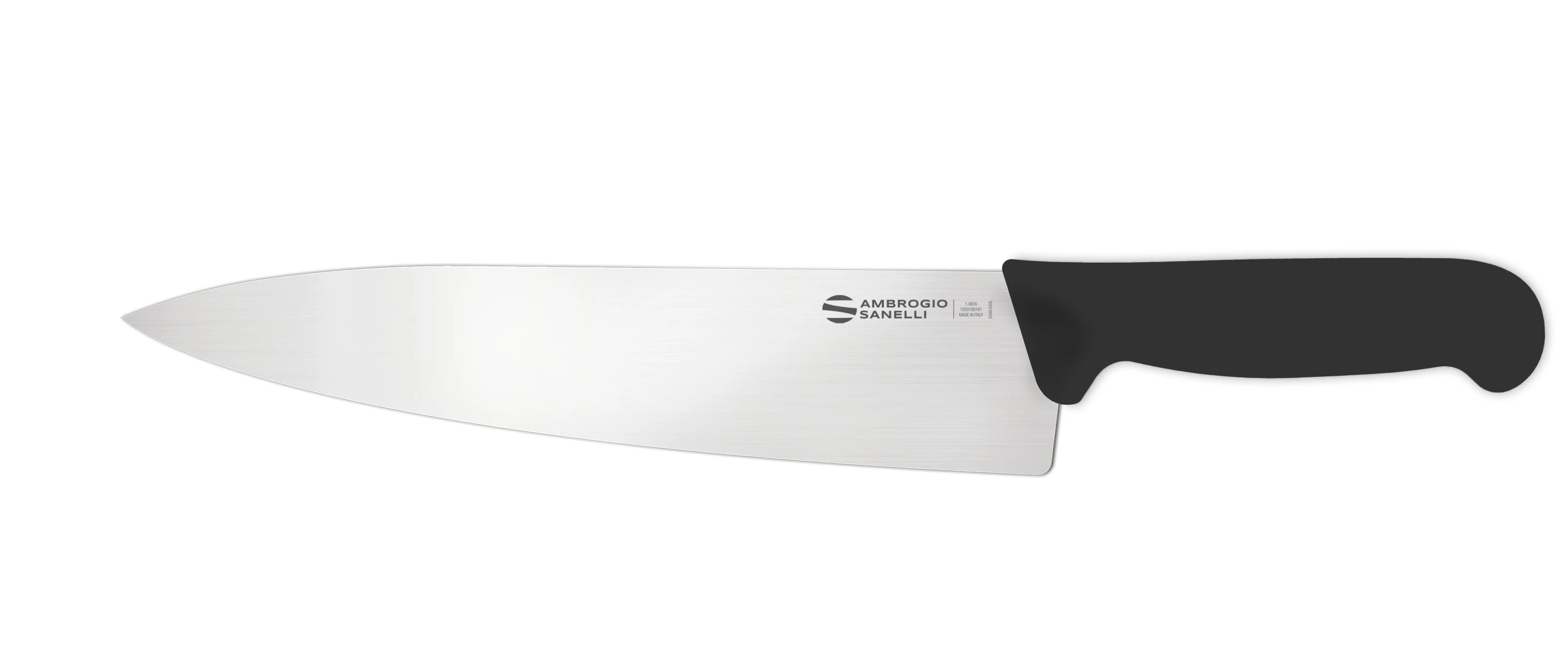 Нож Sanelli Ambrogio серии Supra, SC49026B, кухонный 260 х 57 мм, черный