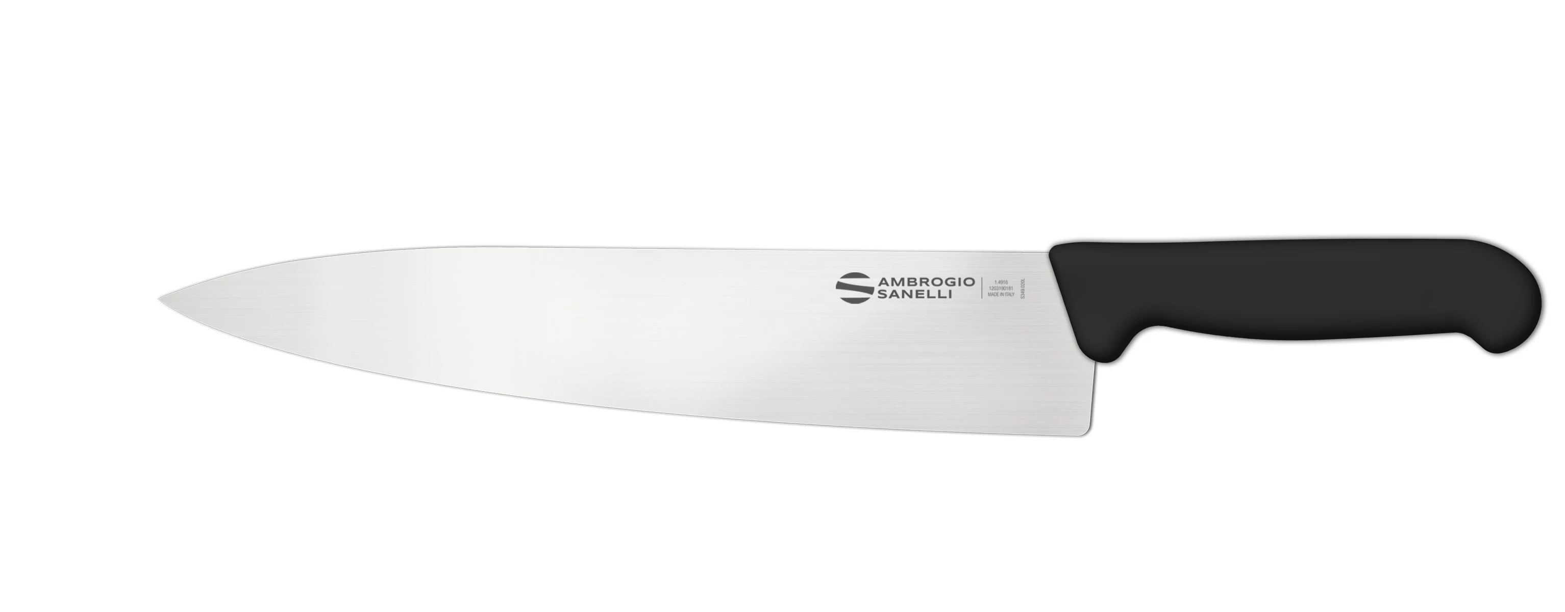 Нож Sanelli Ambrogio серии Supra, SC49030B, кухонный 300 х 58 мм, черный