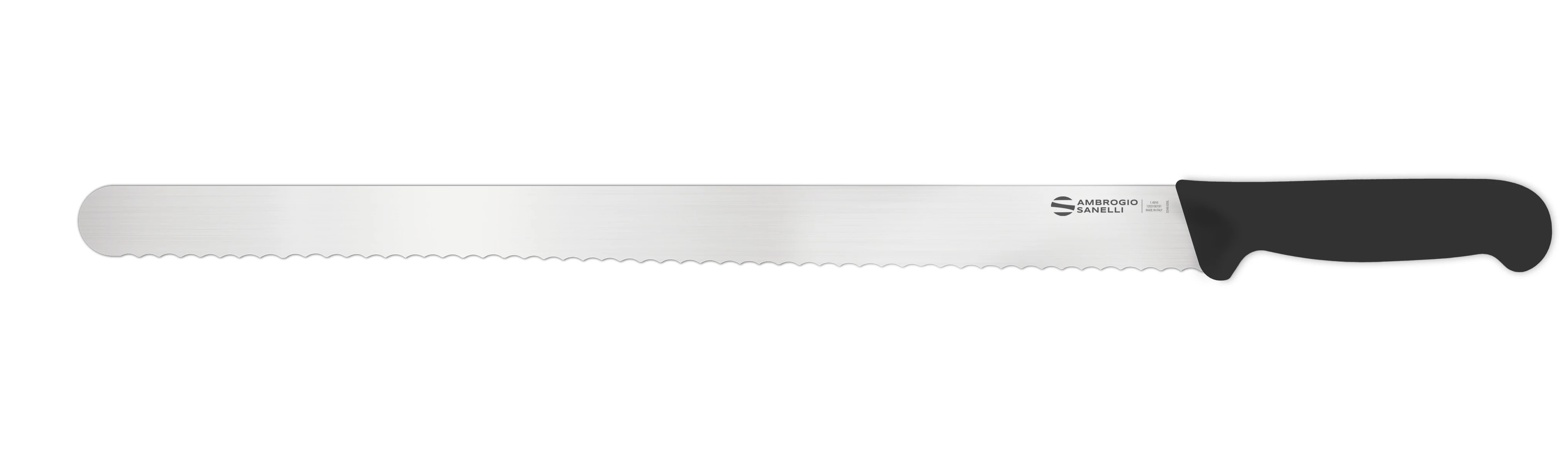 Нож Sanelli Ambrogio серии Supra, SP63024B, для хлеба с зубчатым лезвием 240 мм, черный