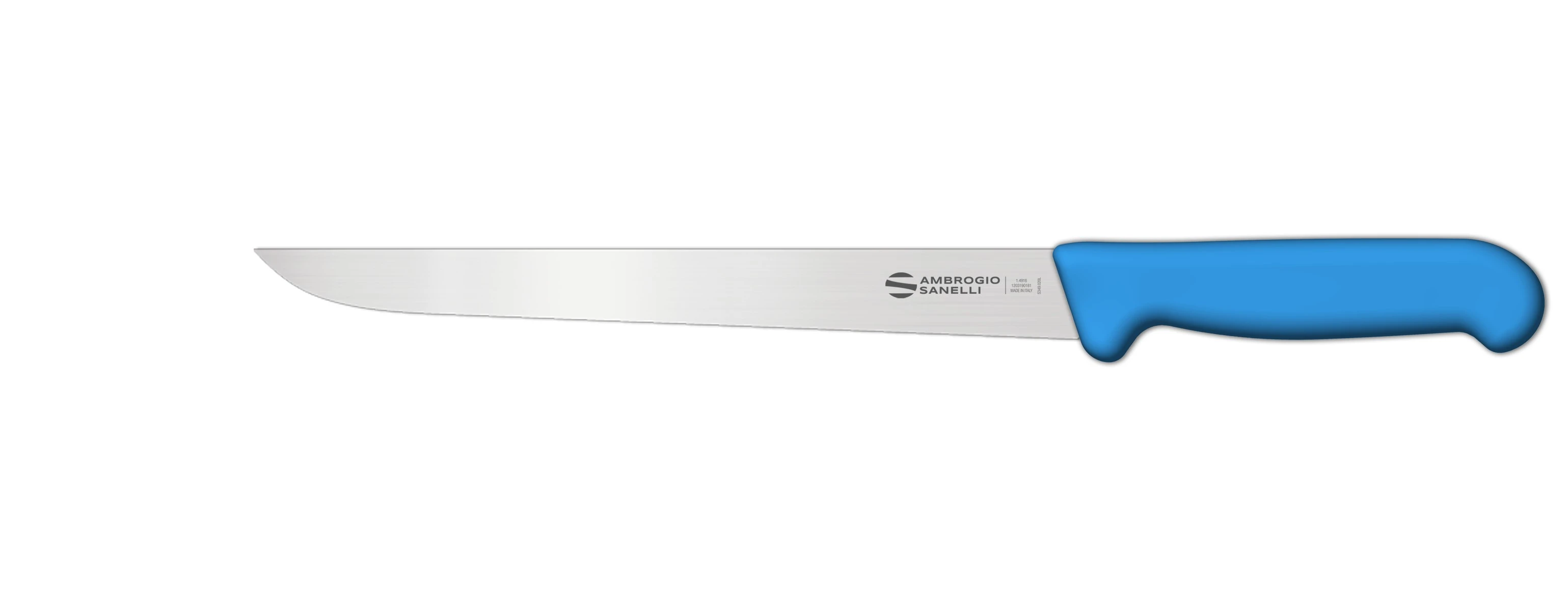Нож Sanelli Ambrogio серии Supra Colore, SC66022L, для рыбы с гибким лезвием 220 мм, синий