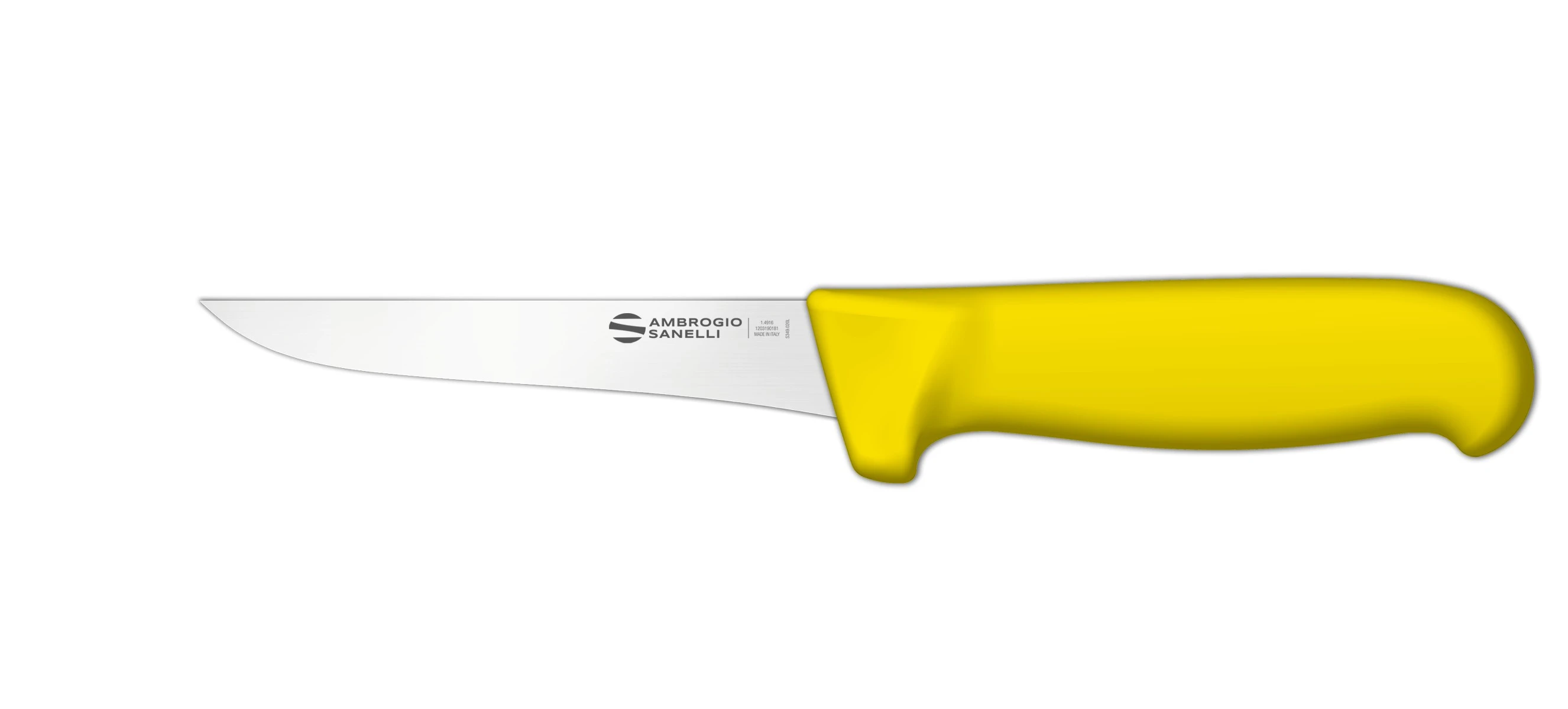 Нож Sanelli Ambrogio серии Supra Colore, SD07012Y, обвалочный узкий 120 мм, желтый