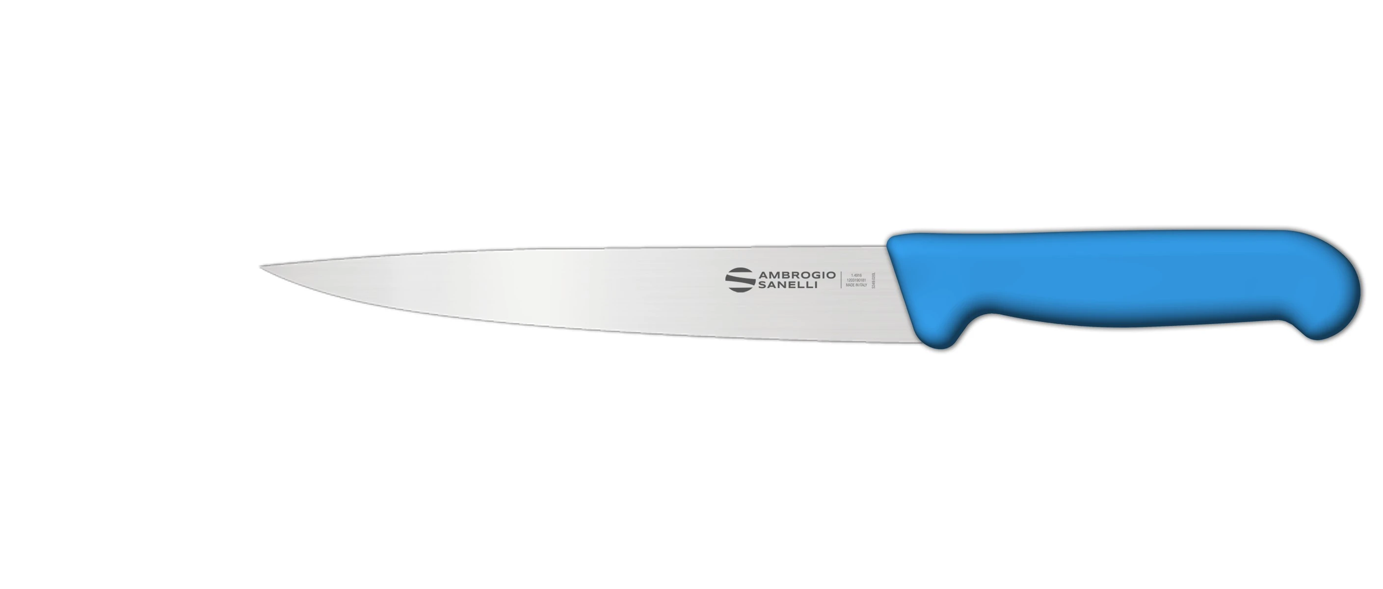 Нож Sanelli Ambrogio серии Supra Colore, SC51018L, для рыбы с гибким лезвием 180 мм, синий