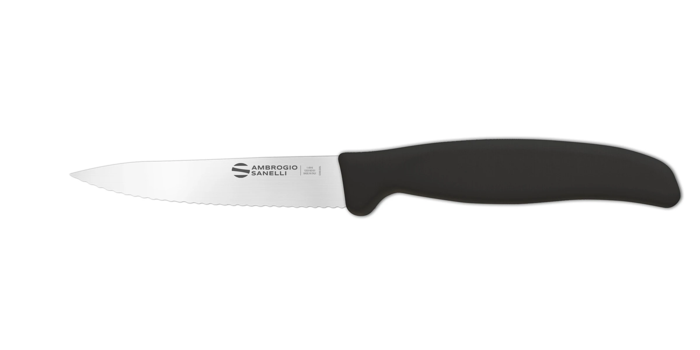 Нож Sanelli Ambrogio серии Supra, ST91007B, для овощей 70 мм, черный