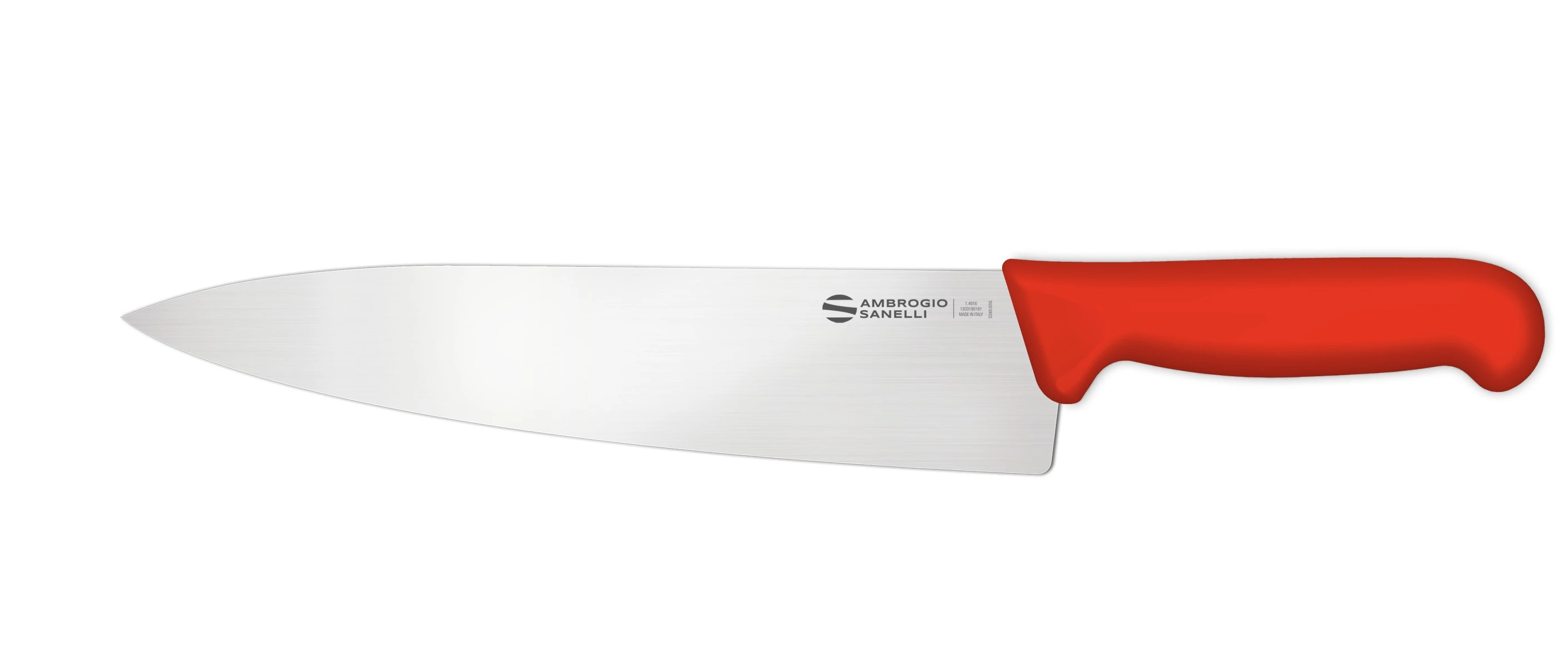 Нож Sanelli Ambrogio серии Supra Colore, SC49026R, кухонный 260 х 57 мм, красный