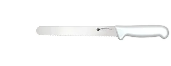 Нож Sanelli Ambrogio серии Supra Colore, SP63024W, для хлеба с зубчатым лезвием 240 мм, белый