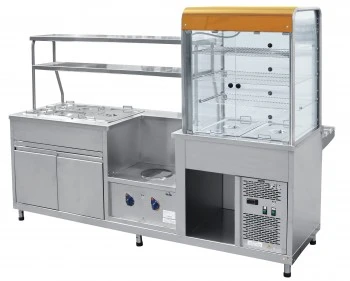 Витрина для холодных закусок Abat ПВХМ-70КМУ (кр.зол.)