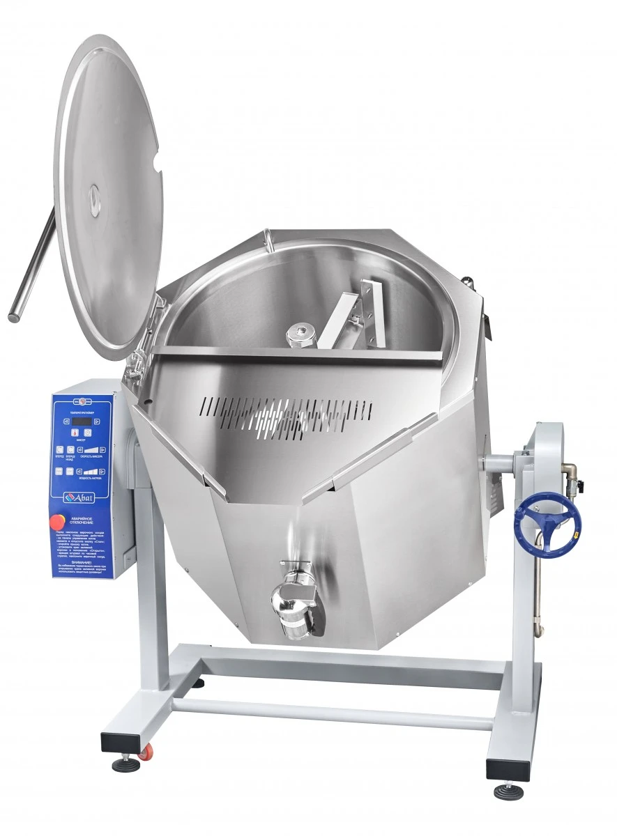 Котел пищеварочный Abat КПЭМ-100-ОМР-ВК со сливным краном