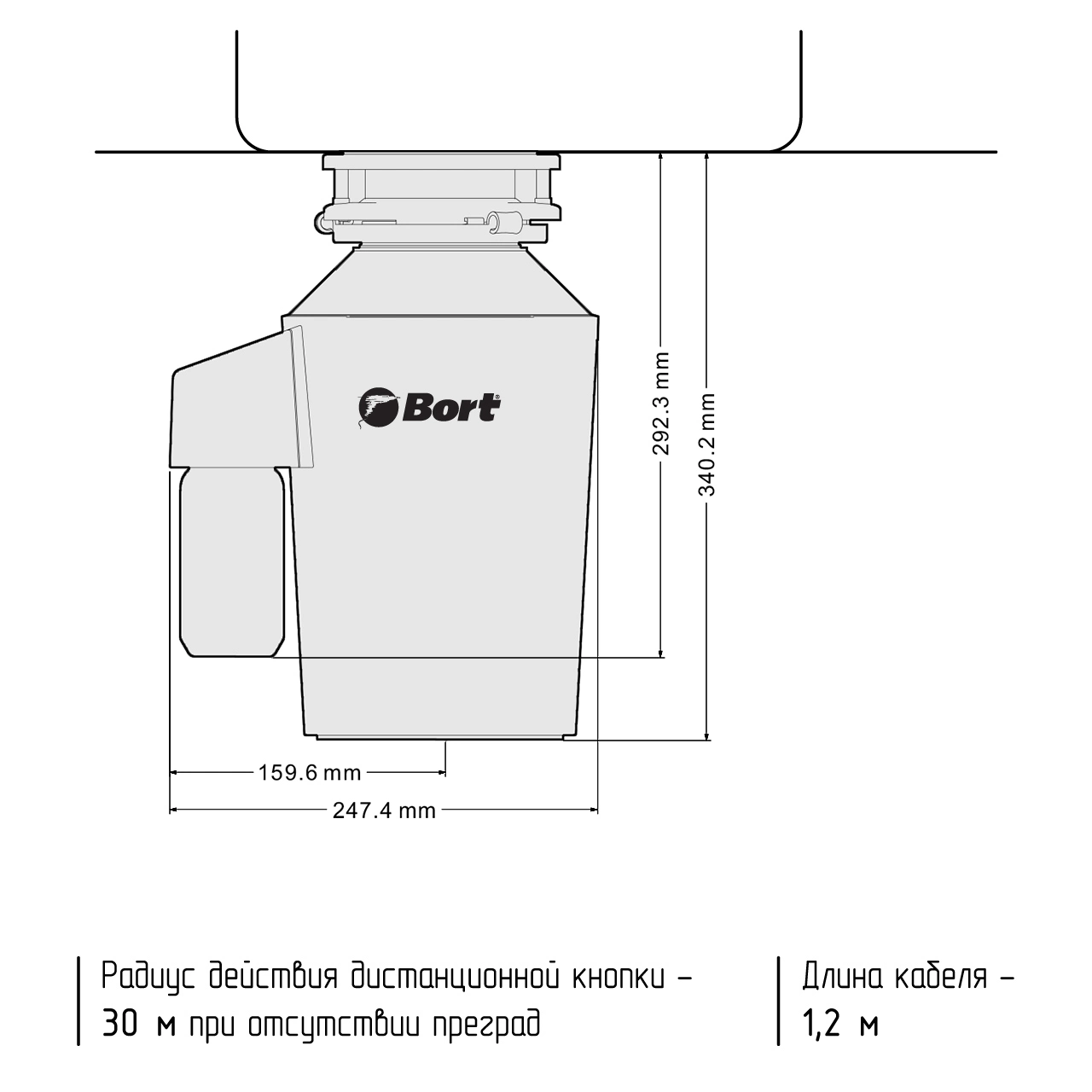 Измельчитель отходов Bort Alligator Green