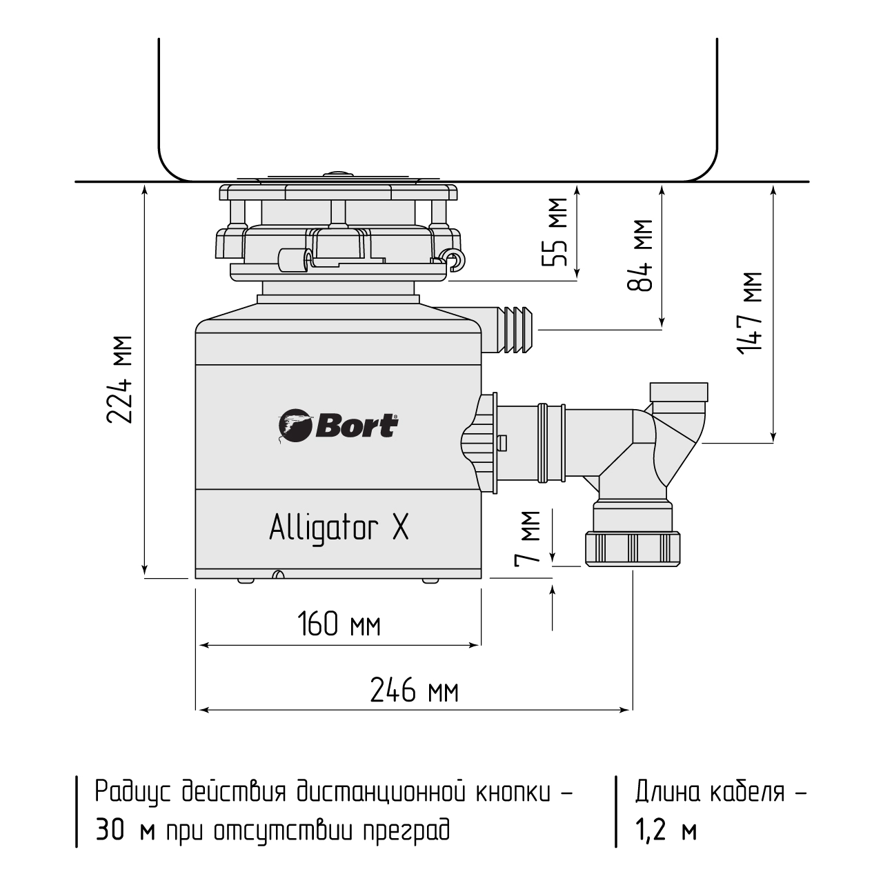 Измельчитель отходов Bort Alligator X