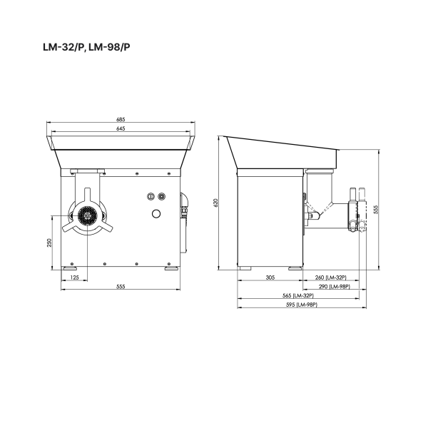 Мясорубка KT LM 32/P н/н