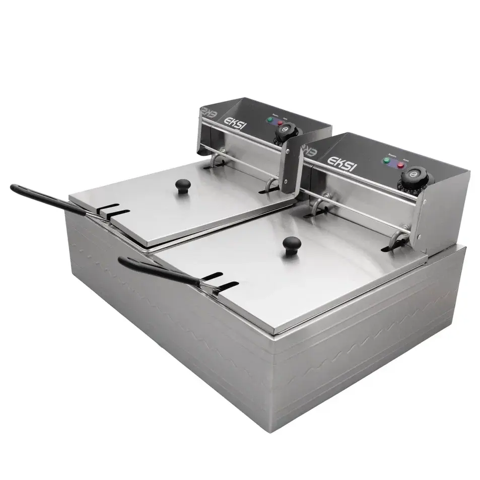 Фритюрница EKSI 6+6L Electric Fryer