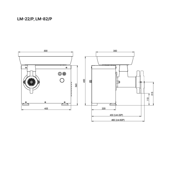 Мясорубка KT LM-82/P алюм. сплав