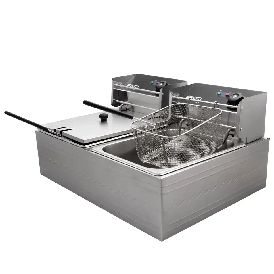 Фритюрница EKSI 6+6L Electric Fryer