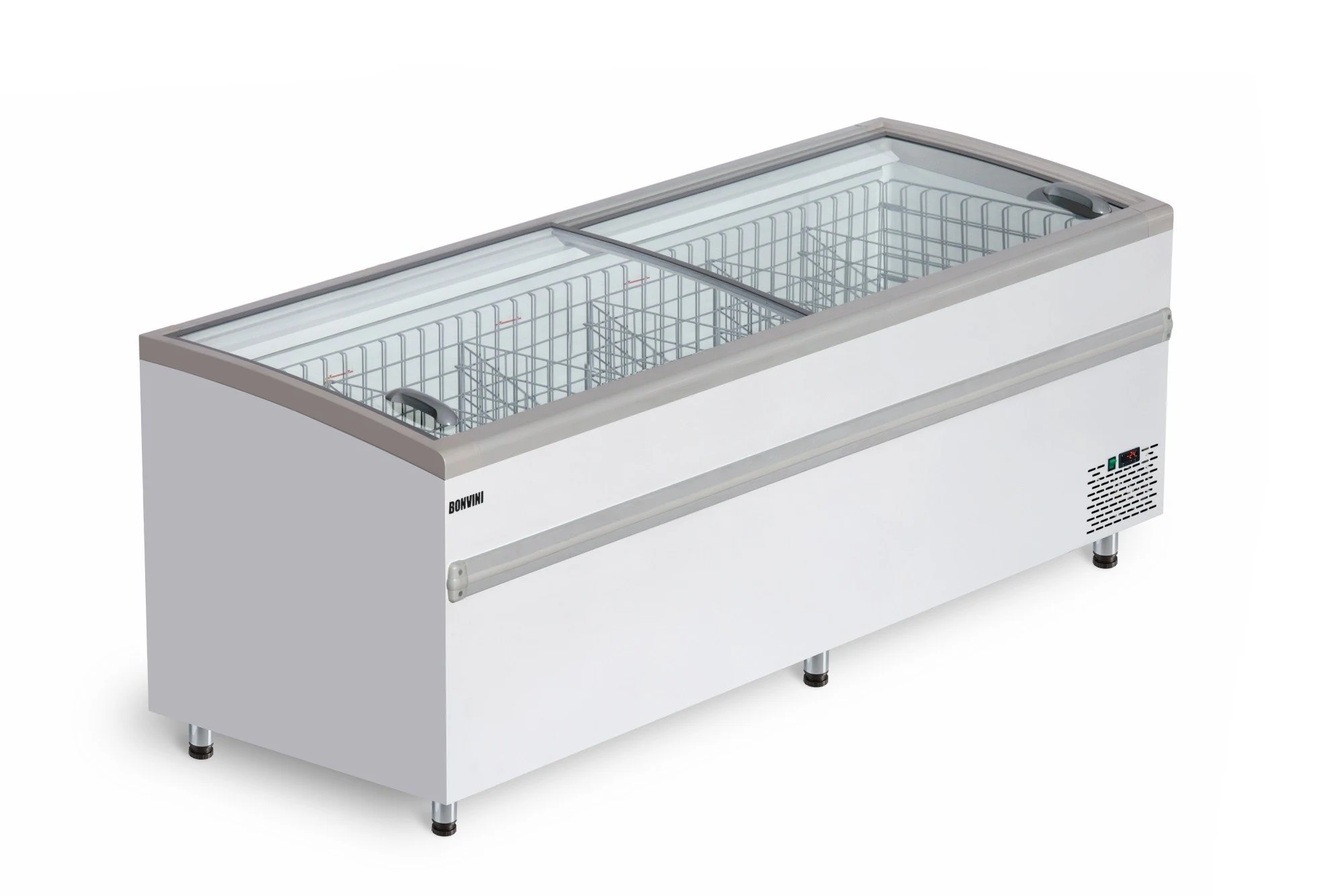 Ларь-бонета модель Bonvini BFG 2100 с раздвижными створками, сер.