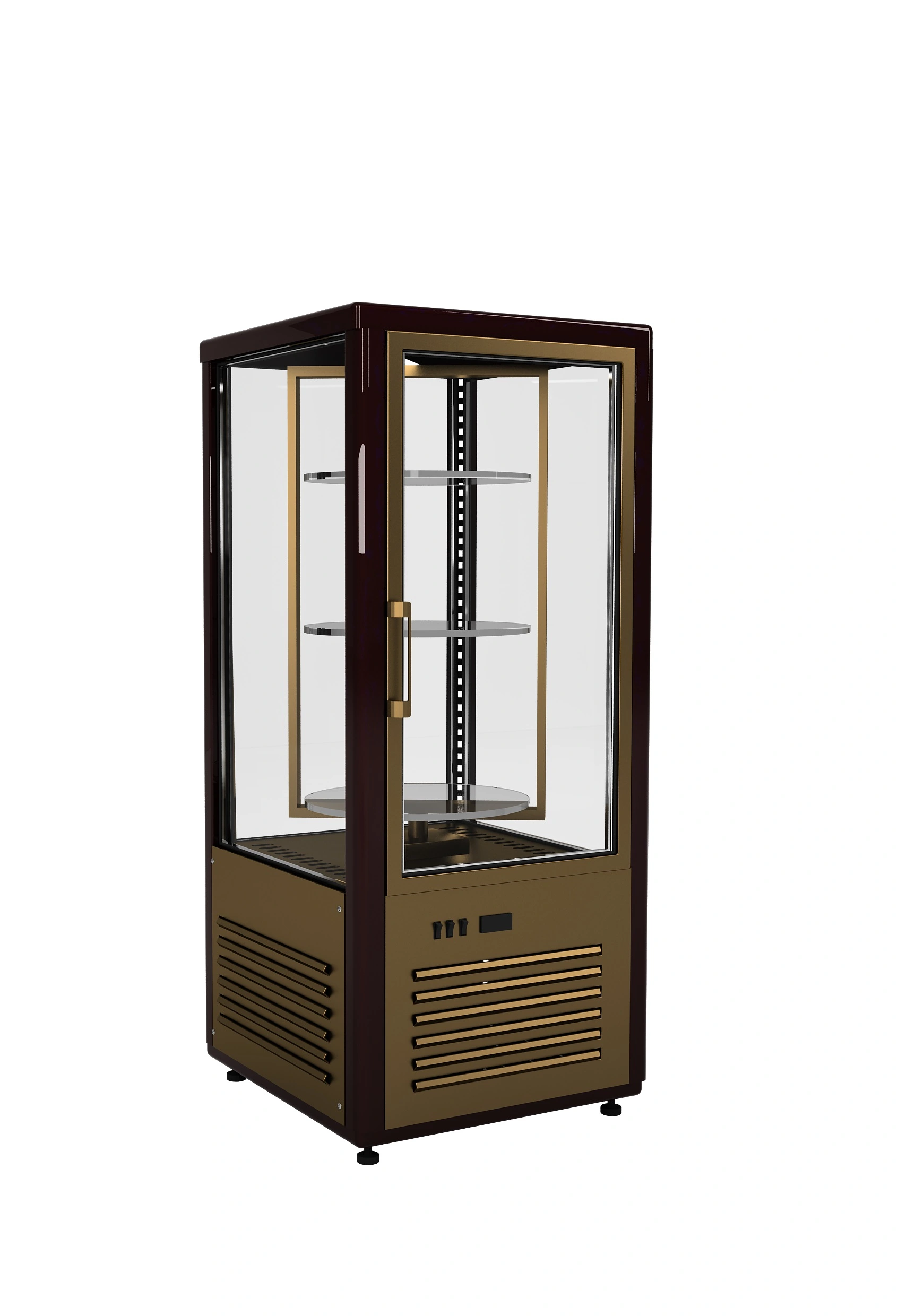 Шкаф холодильный Carboma D4 VM 120-2 (brown&gold)