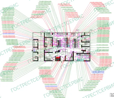 План привязки розеток и электровыводов кафе SuperLand