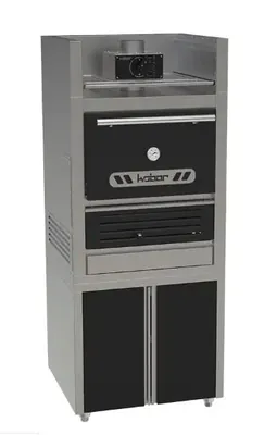 Грили на углях и дровах Печь на твердом топливе KOBOR FIRE-50-L BC, с подставкой и полкой для подогрева