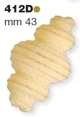 Рабочие органы и насадки Форма LA MONFERRINA для Р6/P12 GNOCCHI 43 MM 412D бронза