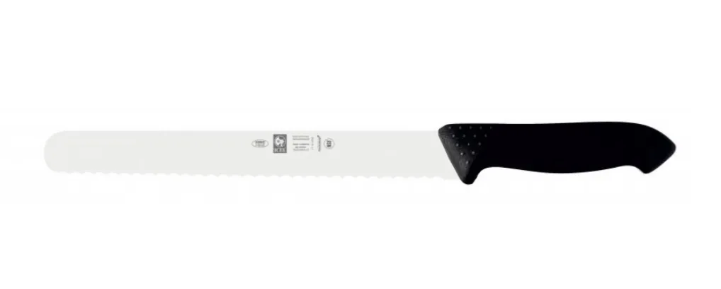 Нож для нарезки 25см с волнистой кромкой, черный HORECA PRIME 28100.HR12000.250