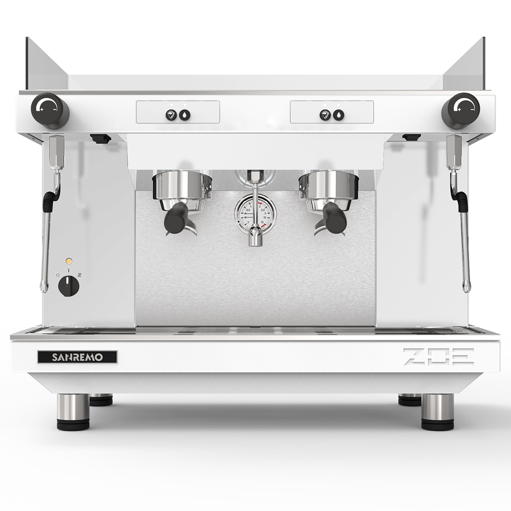 Кофемашина Sanremo Zoe SAP (полуавтомат) 2 высокие гр. белая