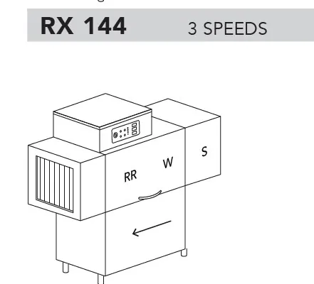 Конвейерные посудомоечные машины МАШИНА ПОСУДОМОЕЧНАЯ DIHR RX 144 DX+DDE+HR10+DR64/ДЕЛЕНИЕ 2 ЧАСТИ