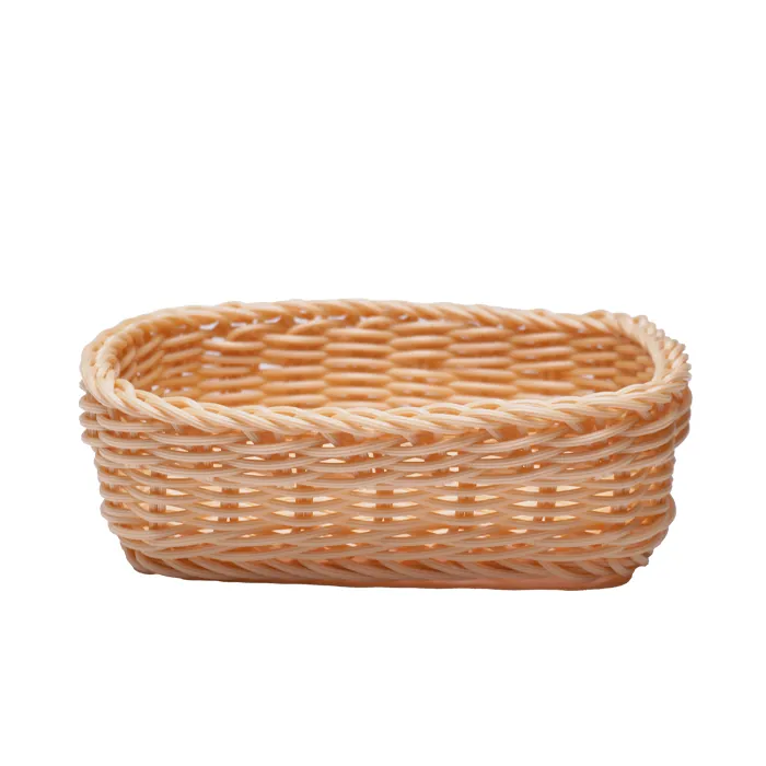 Корзина для хлеба прямоуг. 18*12*6 см. бежевая полиротанг MGprof