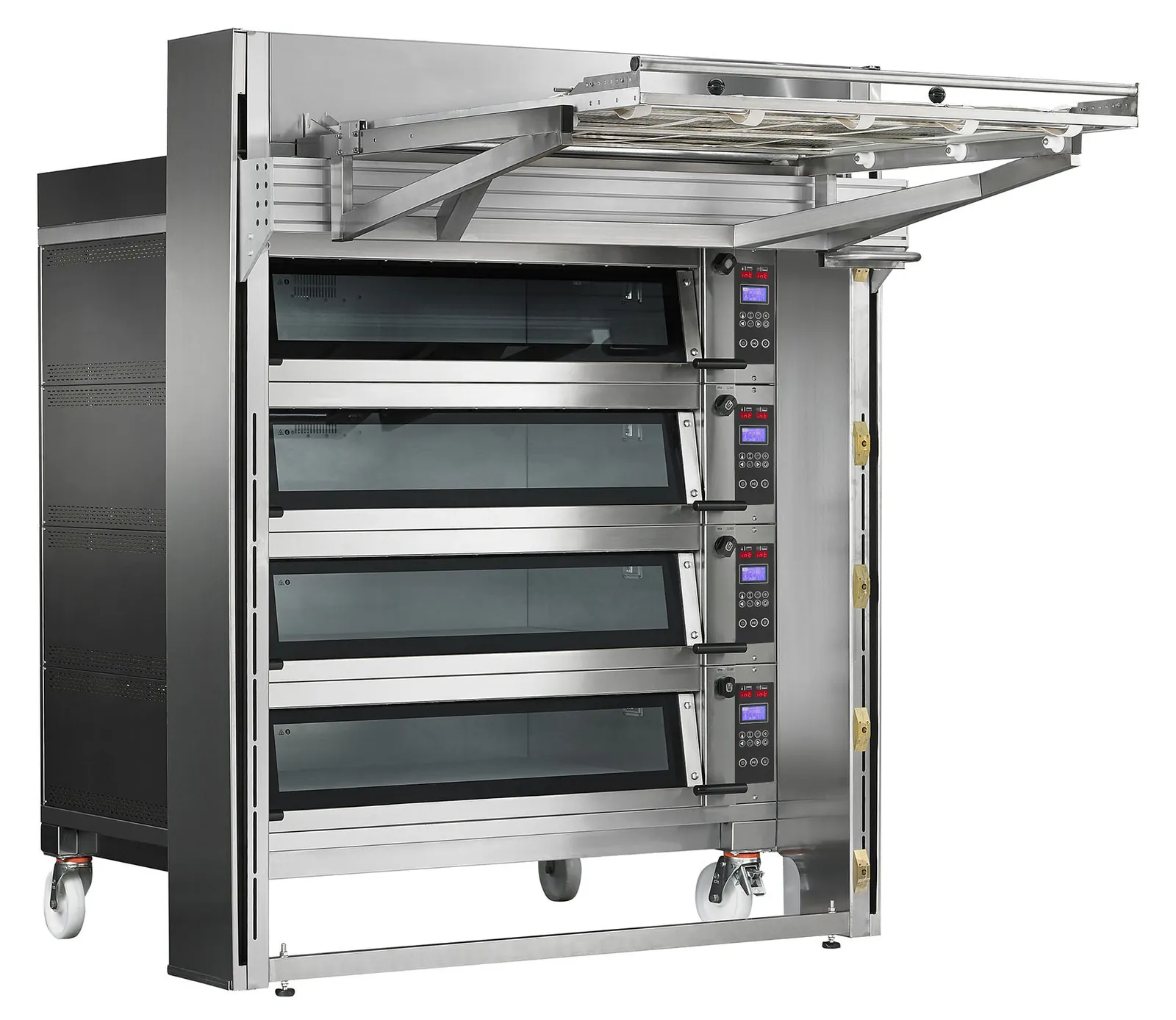 Печь подовая с подставкой без направляющих APACH BAKERY LINE E4LK3L dpbi-t+система посадочная CIE4L