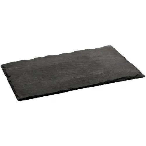 Блюдо для подачи прямоуг. 30*12 см. h=0,8 см. черное, сланец MGprof