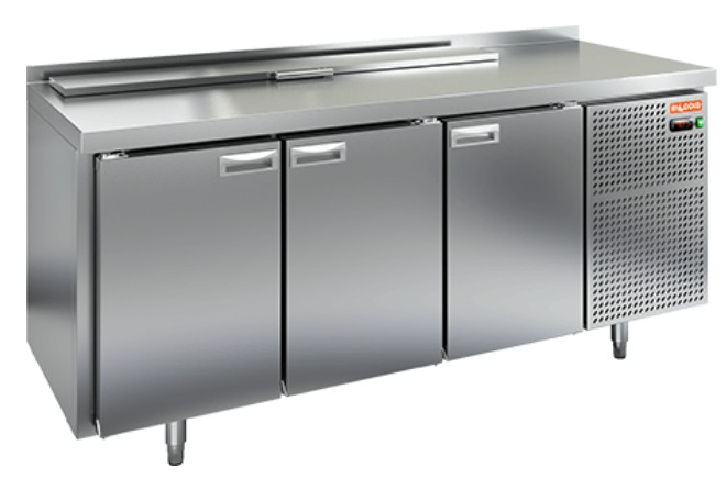 SL1-111GN (1/3) стол для салатов  охл.(+2+10), 3 двери, 1835х700х850мм, HICOLD RUS