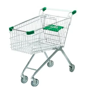 Покупательские тележки и корзины Тележка покупательская EKSI DK, 100л, с д/с, PU100, зел., тип евро