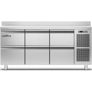 Столы морозильные Стол морозильный Coldline TA17/1B-710 rounded edge+3хRefrigerated drawers 1/2+12хL223488086