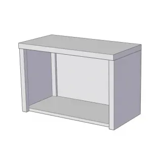 Полки настенные Полка полузакрытая RoboLabs ППК-150/65-В66-Д
