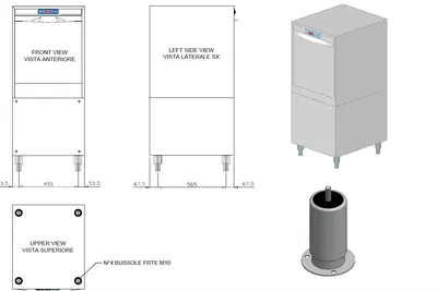 Котломоечные машины Машина котломоечная Dihr LP1 S5 PLUS МОРСК.ВЕР.230В 3Ф без НЕЙТР.50ГЦ+PS+DDE+СПЕЦ.НОЖКИ