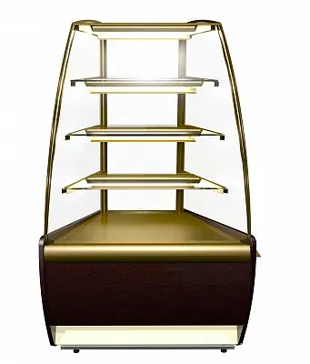 Витрины кондитерские Витрина холодильная K70 VM-3 LIGHT цвет по схеме (стандарт, пластик 0012 (коричневый))