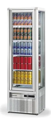 Шкафы морозильные Шкаф холод. со стеклом Tecfrigo SNELLE 281 G серебр.