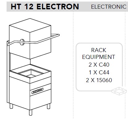 Купольные посудомоечные машины МАШИНА ПОСУДОМОЕЧНАЯ DIHR HT 12 ELECTRON СПЕЦ. НОЖКИ МОРСКАЯ ВЕРСИЯ 380В/3Ф/50ГЦ БЕЗ НЕЙТРАЛИ