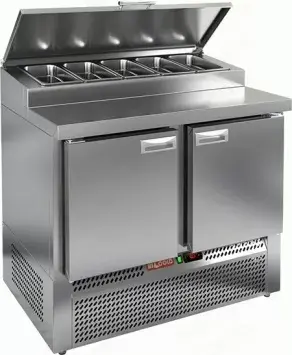 Стол охлаждаемый для пиццы Hicold PZE1-11/GN (1/3H)M, нижн.агр. колеса