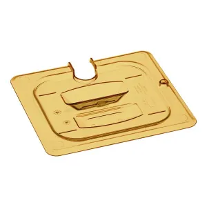 Крышка для гастроемкости GN1/6 с ручкой и вырезом H-PAN поликарбонат Cambro 60HPCHN-150