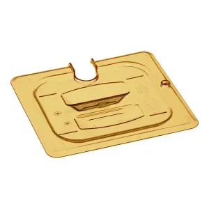 Гастроёмкости и крышки Крышка для гастроемкости GN1/6 с ручкой и вырезом H-PAN поликарбонат Cambro 60HPCHN-150