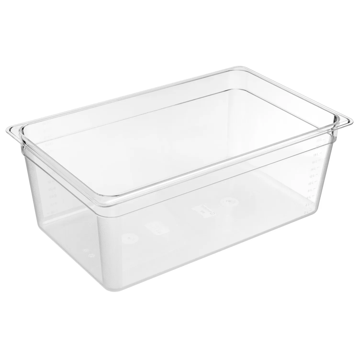 Гастроемкость 1/1 h=200 мм. 530*325 мм. 26 л. поликарб. прозрачная GP Gastroplast