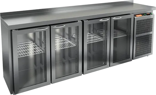Стол с холодильным шкафом со стекл. двер. Hicold BNG 1111 BR2 HT (R290)
