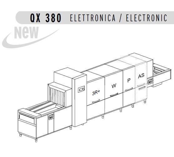 МАШИНА ПОСУДОМОЕЧНАЯ DIHR QX OPTIMA 380+DDE+HRF20+NZ6+DRF99MB+DRF69/2 ЧАСТИ