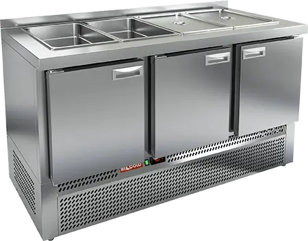 Стол охлаждаемый для салатов (саладетта) HICOLD SLE1-111SN (1/3), без крышки