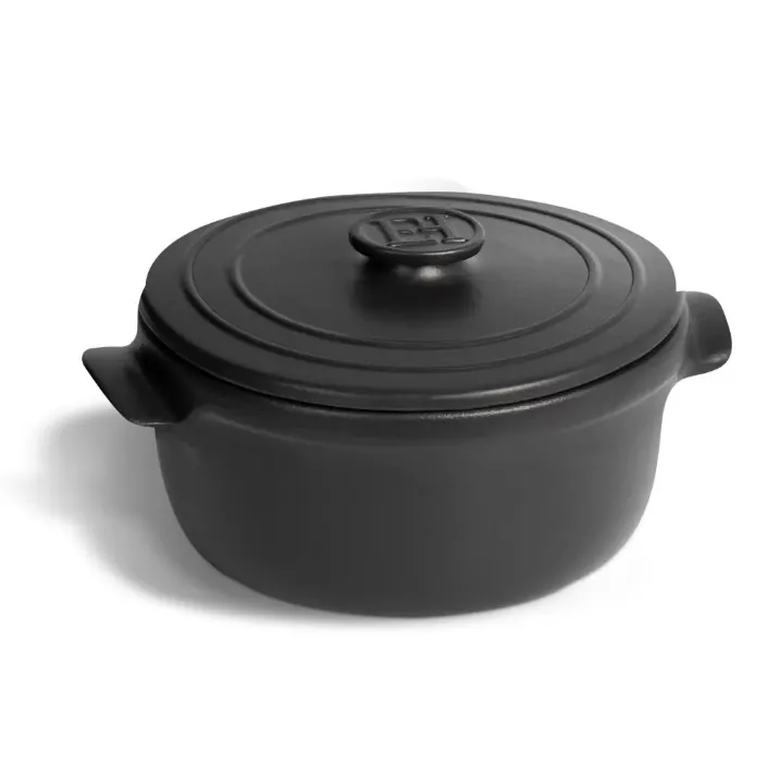 Кастрюля 0,6 л. керам. d=13,5 см. h=10 см. с крышкой черная Emile Henry
