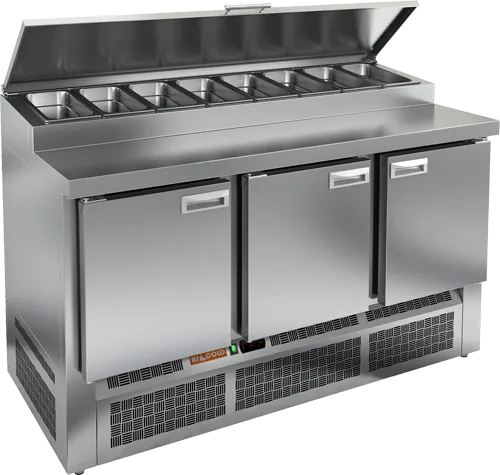 Столы для пиццы и салатов СТОЛ ДЛЯ ПИЦЦЫ HICOLD PZE1-111/GN (1/3H) (R290)