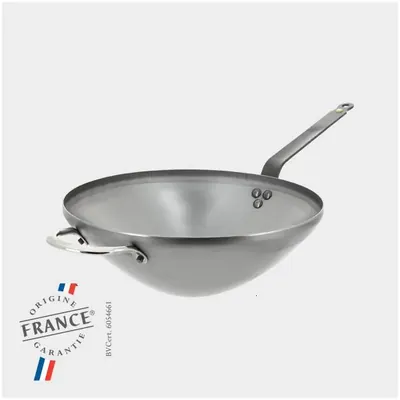 Наплитная посуда Сковорода "Wok" d 40см h10,4см, с дополнительной ручкой, белая сталь "Mineral B Element" 5618.40